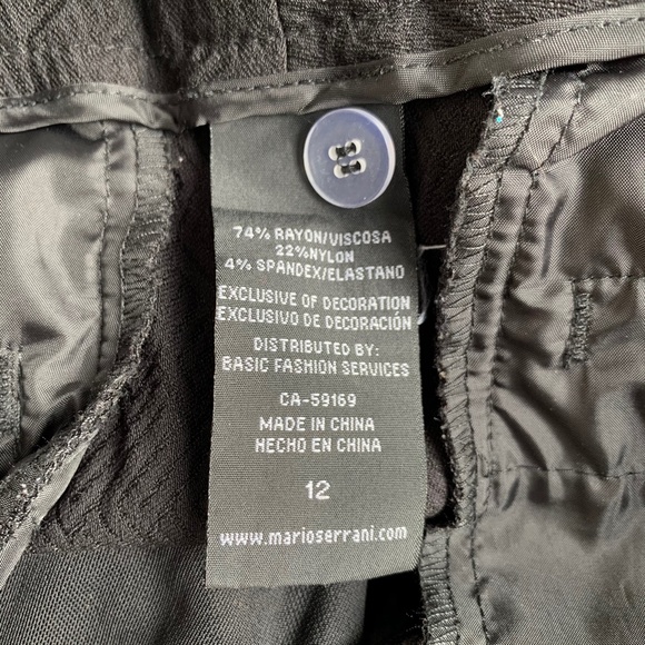 Dress pants ankle length black textured size 12 - Picture 5 of 6